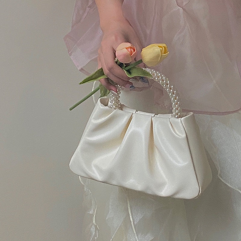 IELGY pearl small handbag mobile phone bag shoulder messenger mini bag