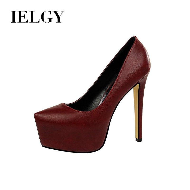 IELGY Stylish high heels simple 13.5CM thin with waterproof platform sexy thin wild shoes