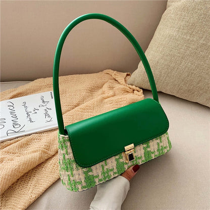 IELGY One-shoulder women's bag under the armor hit the Korean version net red woven handbag women