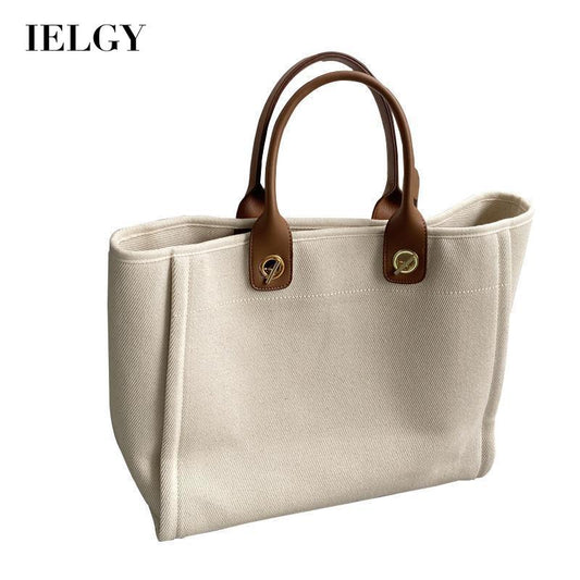 IELGY all-match canvas design sense large-capacity chain tote shopping bag