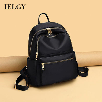 IELGY Oxford cloth backpack women fashion black all-match school bag