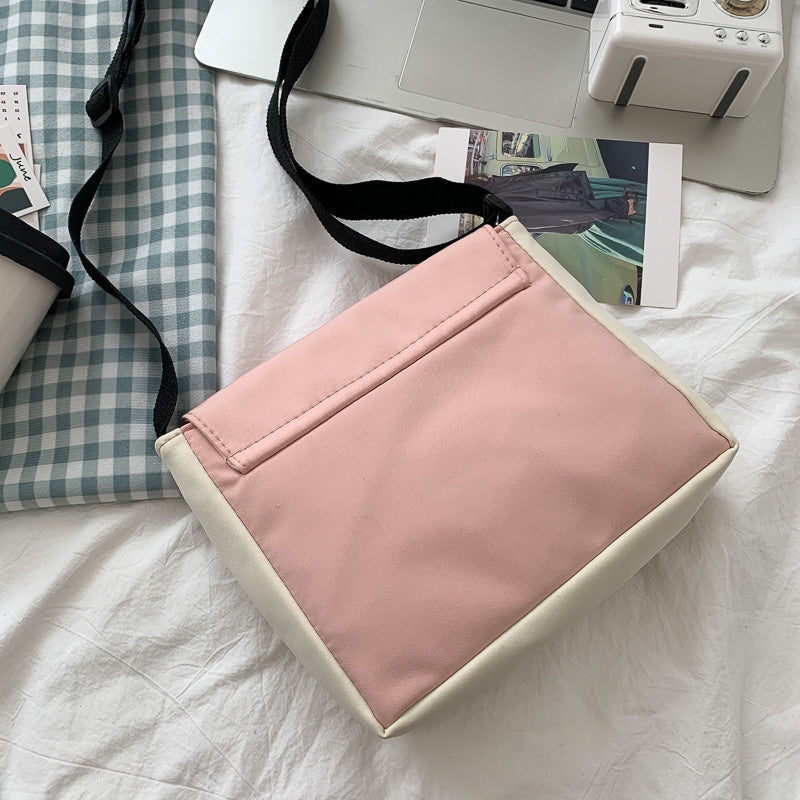 IELGY Spot new solid color street canvas shoulder bag