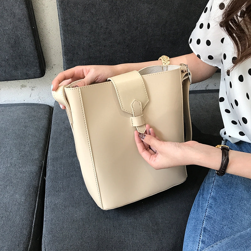 IELGY Korean bucket bag shoulder bag bun mother package