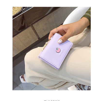 Mini wallet new female short paragraph folding space space change bit