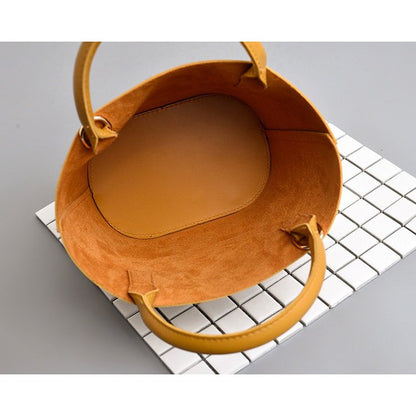 IELGY New yellow bucket bun mother bag diagonal handbag