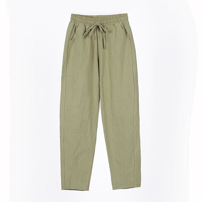 IELGY Cotton casual pants, harem pants, loose pants and thin legs