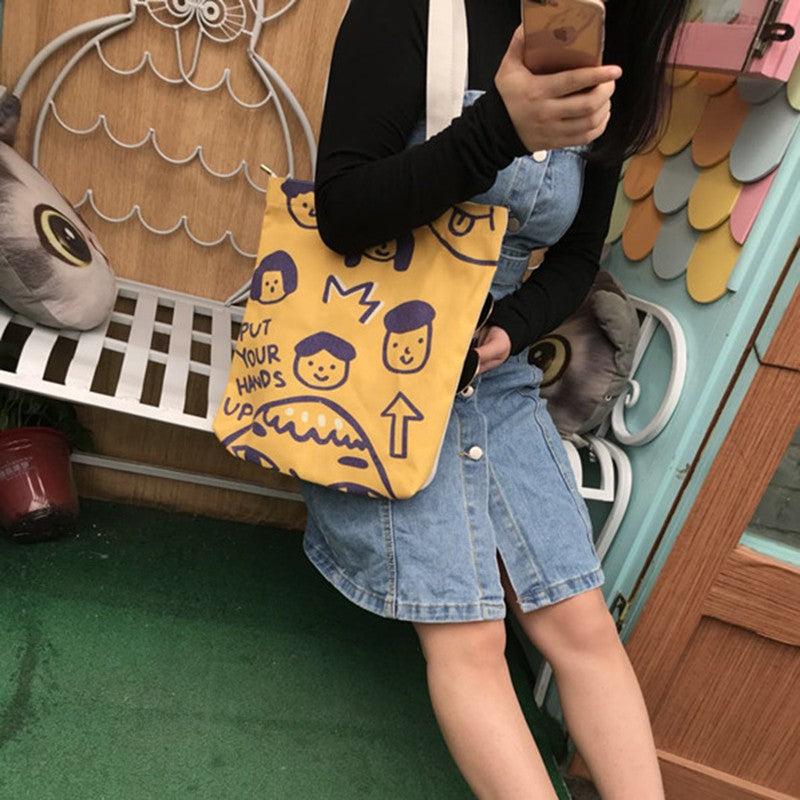 Canvas Bag Handheld Messenger Shoulder Bag
