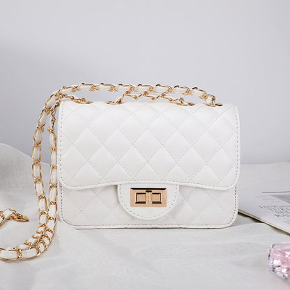IELGY square bag shoulder messenger bag small fragrance rhombic chain bag Joker bag