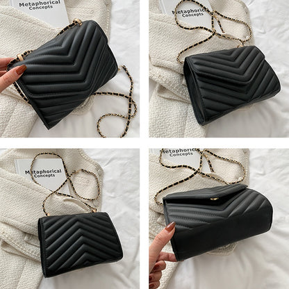 IELGY Fashion Solid Color Texture Comfortable Shoulder Strap Square Crossbody Bag