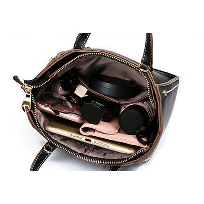 IELGY bucket Atmosphere street shoot rivet Handbag black Messenger Bag Small New Trendy Fashion