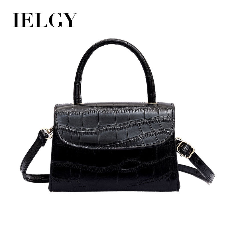 IELGY portable small square bag stone shoulder bag diagonal package