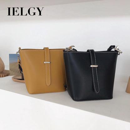 IELGY Retro bucket female bag simple small fresh casual slung fashion shoulder bag female