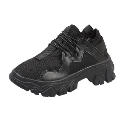 IELGY fashion lace-up women's shoes platform casual mesh sneakers