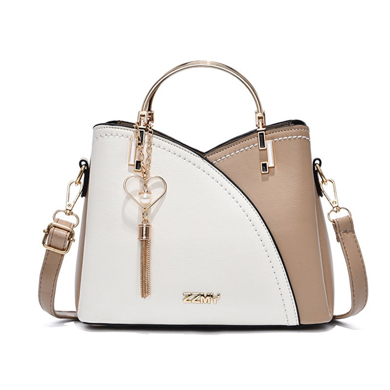 IELGY trendy metal letters large-capacity fashion accessories color-blocking messenger bag