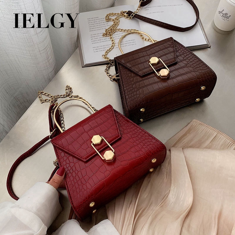 IELGY One-shoulder female bag high-grade fashion portable small bag wild casual Messenger bag