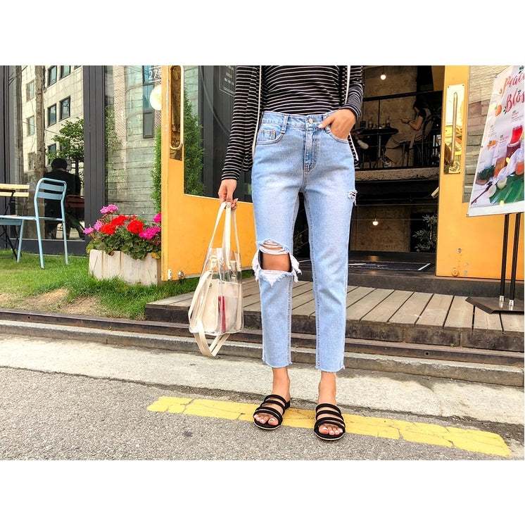 IELGY Transparent bag female jelly bag shopping bag shoulder bag