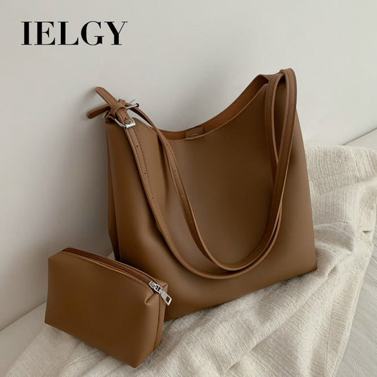 IELGY large-capacity bucket bag Korean style simple shoulder bag fashion all-match texture Messenger bag