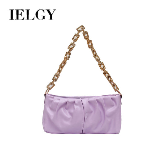 IELGY  Fold chain small bag women fashion single shoulder bag Korean version oblique satchel