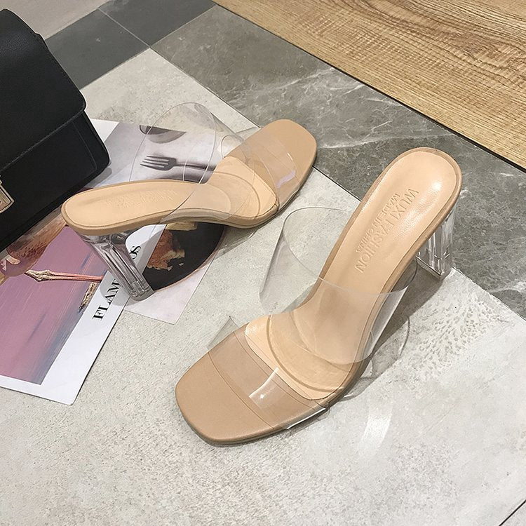 IELGY Transparent high heel women open toe high heel sandals (7cm / 9cm)