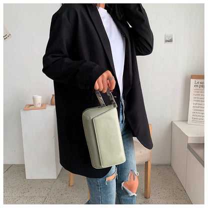 IELGY contrast color is still small and fresh single shoulder small square bag