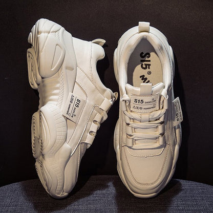 IELGY Fashion Harajuku White Platform Sneakers