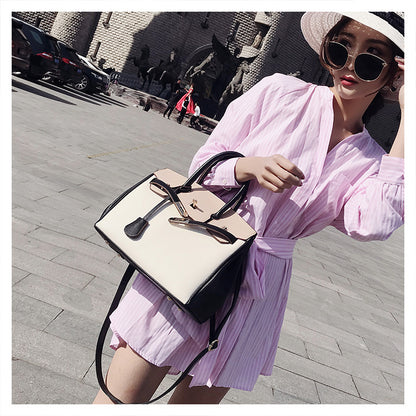 IELGY versatile large capacity portable litchi pattern one shoulder platinum Women's messenger bag casual fashion
