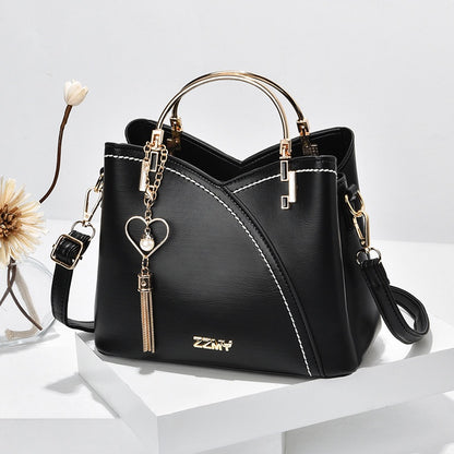 IELGY trendy metal letters large-capacity fashion accessories color-blocking messenger bag