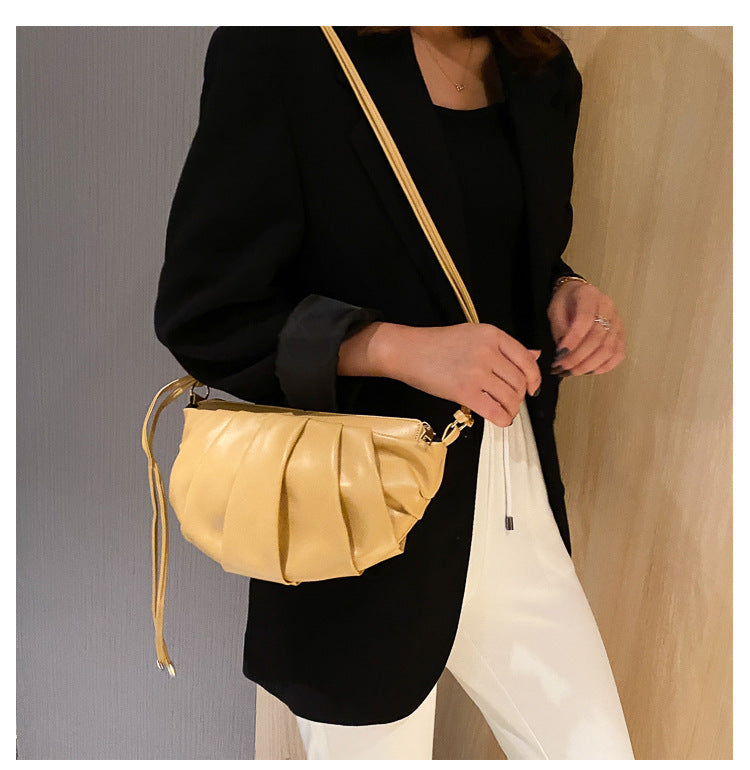 IELGY Women's bag black casual Korean version zipper crossbody PU fashion square all-match