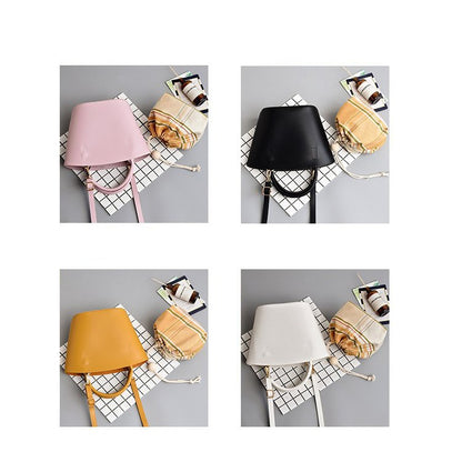 IELGY New yellow bucket bun mother bag diagonal handbag