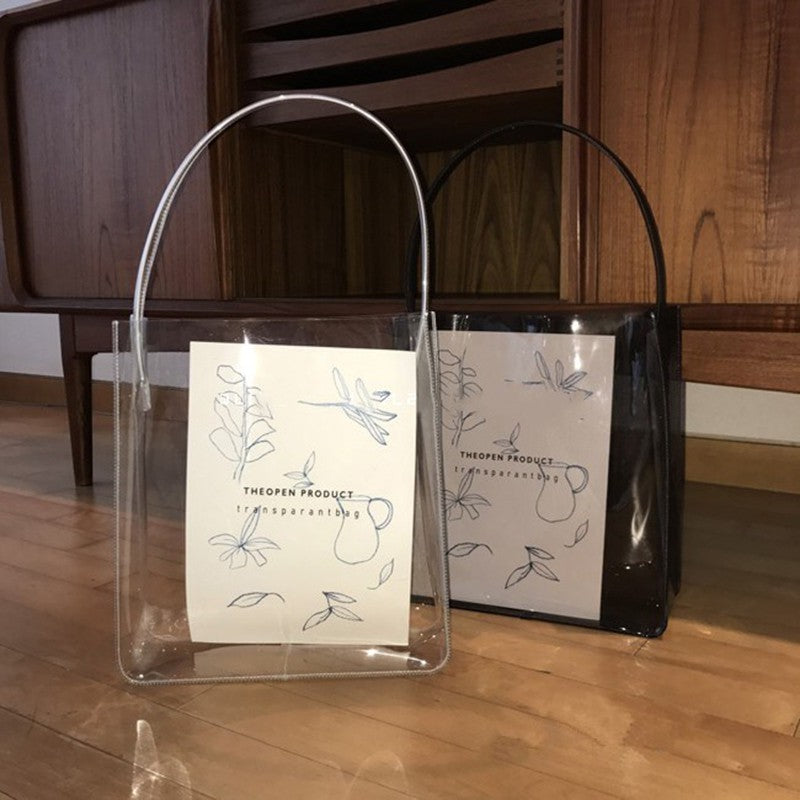 IELGY Transparent handbag PVC Tote bag large capacity