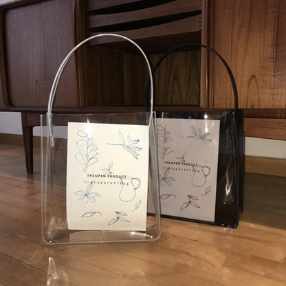IELGY Transparent handbag PVC Tote bag large capacity