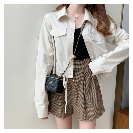 IELGY Women's clothes loose versatile fashion Korean style long sleeves suits casual thin jackets