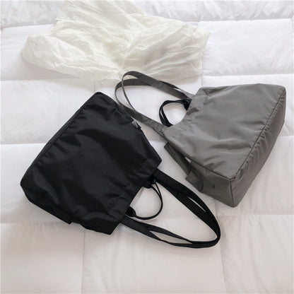 IELGY Women's bag simple Korean version casual portable all-match large capacity fashion Oxford one shoulder
