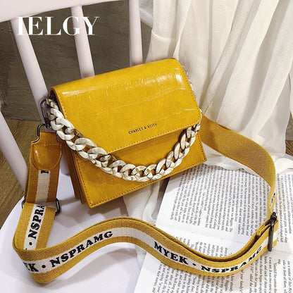 IELGY chain handbag crocodile shoulder diagonal bag
