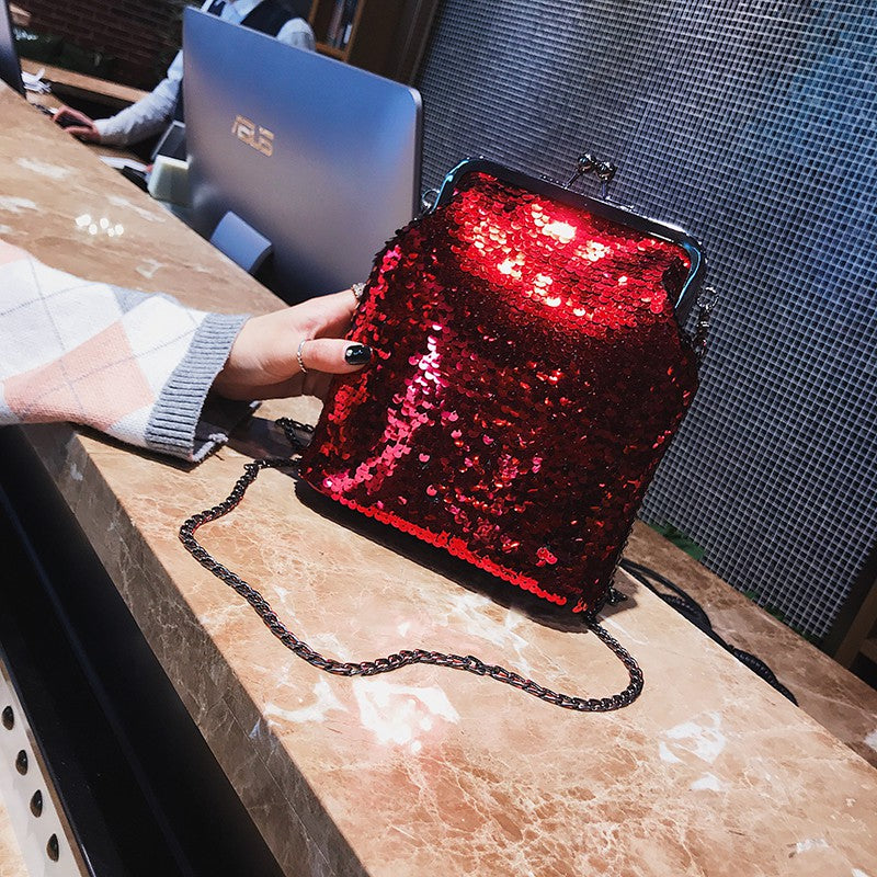 Sequin Shoulder Bag Fashion Shell Bag