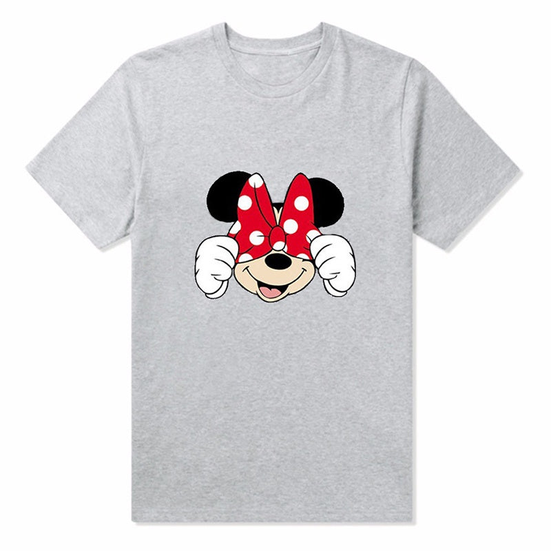 IELGY three-color Mickey print casual loose short-sleeved round neck simple fashion top T-shirt