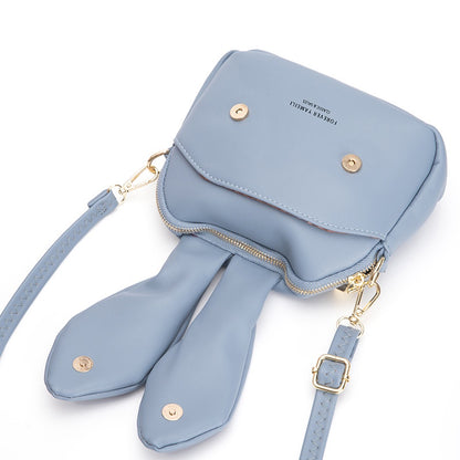 IELGY women's mini bucket rabbit ear messenger bag