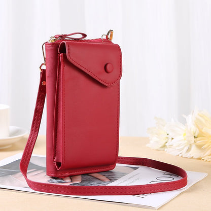 IELGY ladies simple solid color small diagonal bag multi-function mobile phone summer all-match