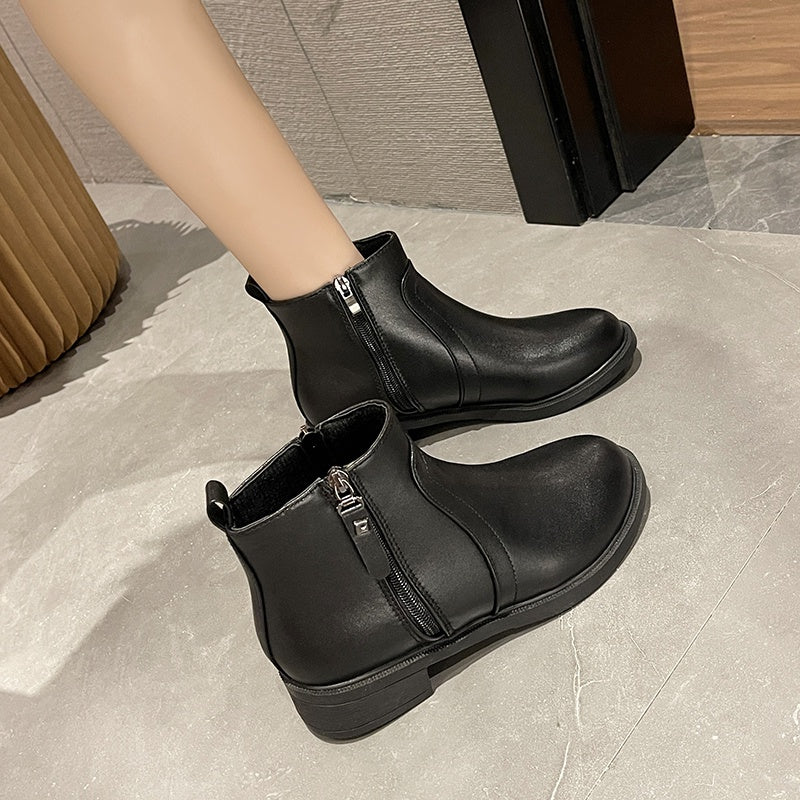 IELGY Fashion Women'sWomen's Black Martin Ankle Boots with Comfortable Platform