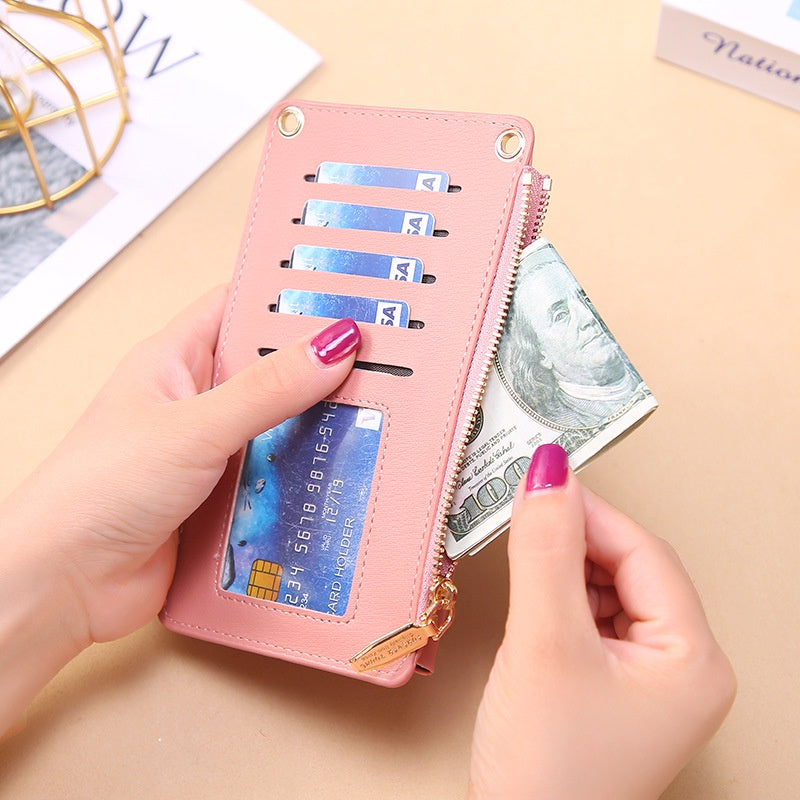 IELGY ladies mobile phone bag Korean style lychee zipper small coin purse