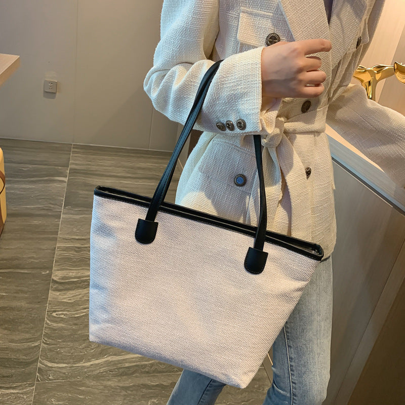 IELGY female bag tide Korean version big bag fashion simple shoulder bag casual handbag tote big bag