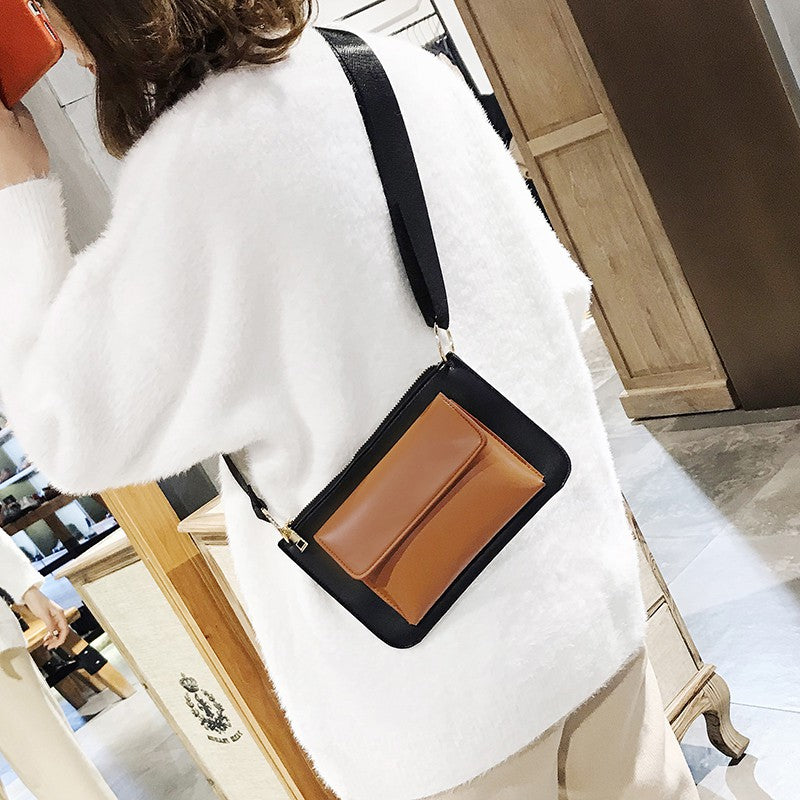 Envelope bag wide shoulder strap messenger bag