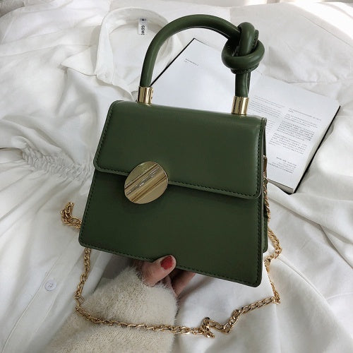 IELGY One-shoulder messenger women bag retro fashion comfortable portable chain small square