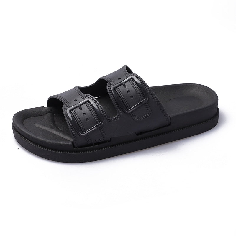 IELGY cute slippers female Korean style one-word sandals and slippers home soft sandals and slippers