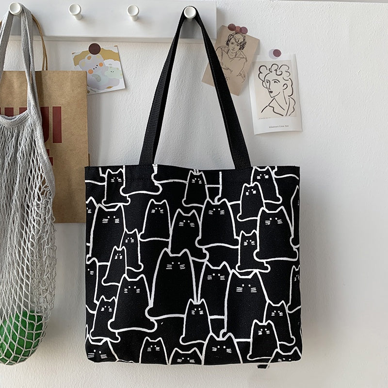 IELGY Japanese Korean style large-capacity simple portable canvas bag