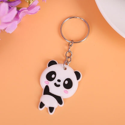 IELGY Creative cute cartoon small gift small pvc soft rubber keychain key ring pendant