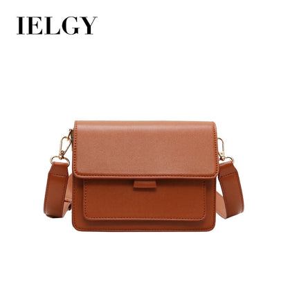 IELGY  Small square bag Messenger bag female simple retro bag senior sense of the wind and wind