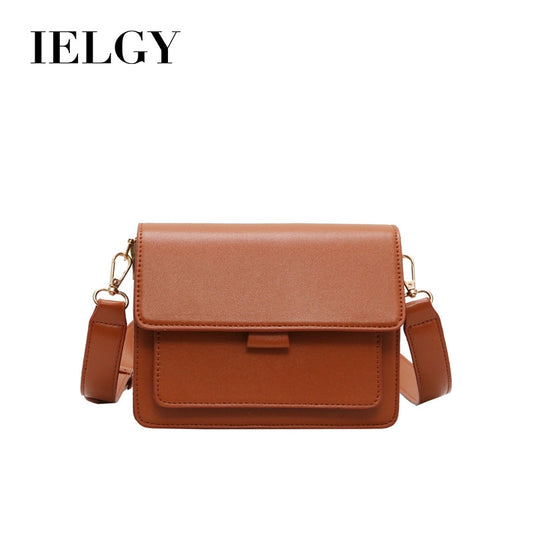 IELGY  Small square bag Messenger bag female simple retro bag senior sense of the wind and wind