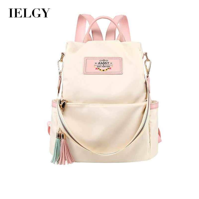 IELGY Oxford cloth backpack women black Korean large-capacity travel school bag