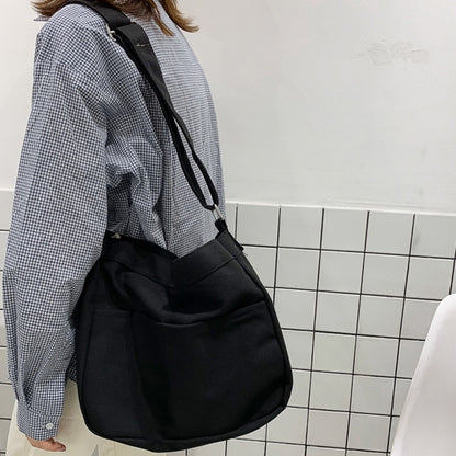 IELGY bag women's shoulder retro canvas bag large capacity all-match messenger bag tide